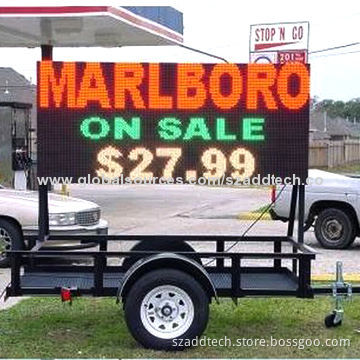 P16 Trailer LED Message Sign, Can Show Text Messages and Graphics
